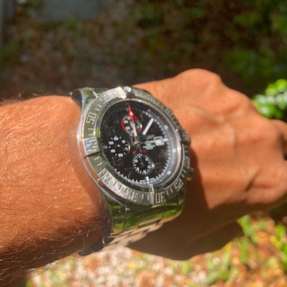 Pre-owned Swiss Made pilot's watch - Breitling Super Avenger II Price Firm - Picture 9 of 10
